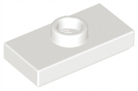 

Lego 15573 Płytka 1x2 z pinem biała