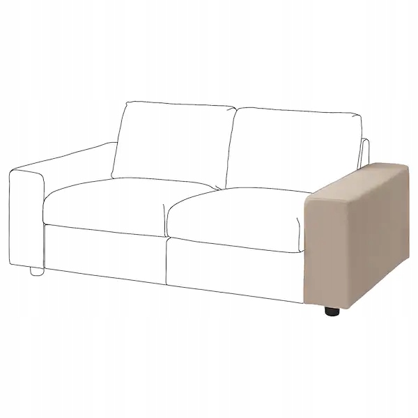 

Ikea Vimle Pokrycie podł szeroki Hallarp beżowy