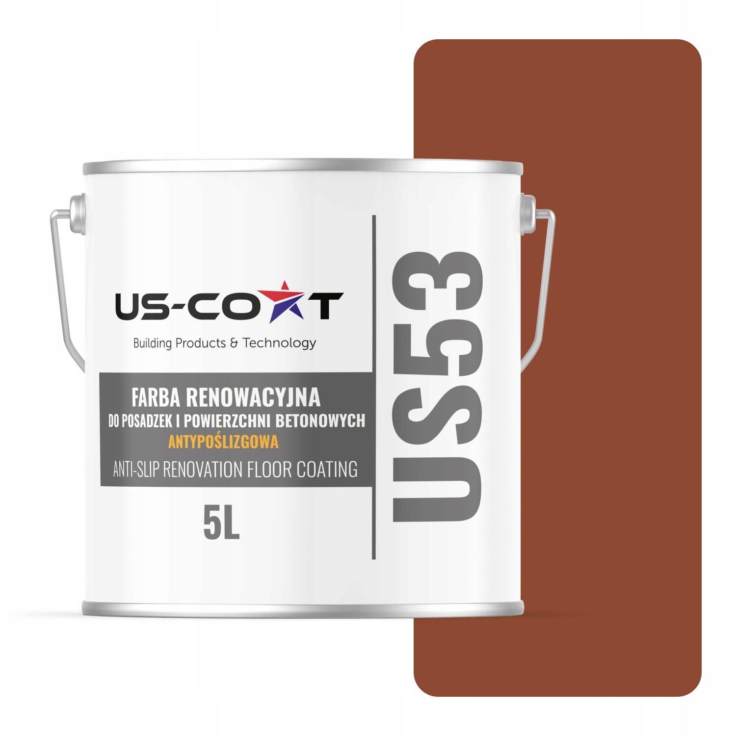 Renovačná Farba Na Podlahy Protišmyková Uv Farba Tehlová Ral 8004 5 L