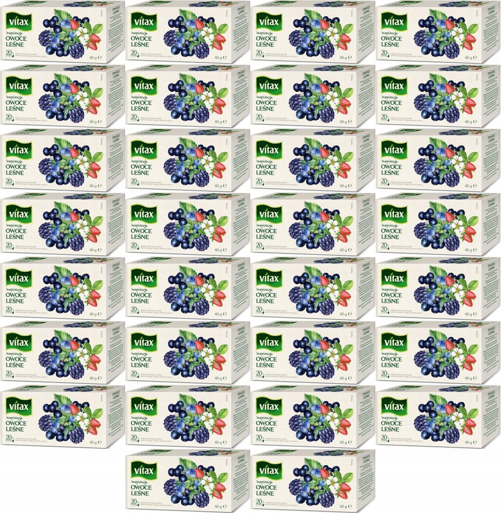 Herbata owocowa w torebkach Vitax Inspirations, owoce leśne, 20 sztuk x120