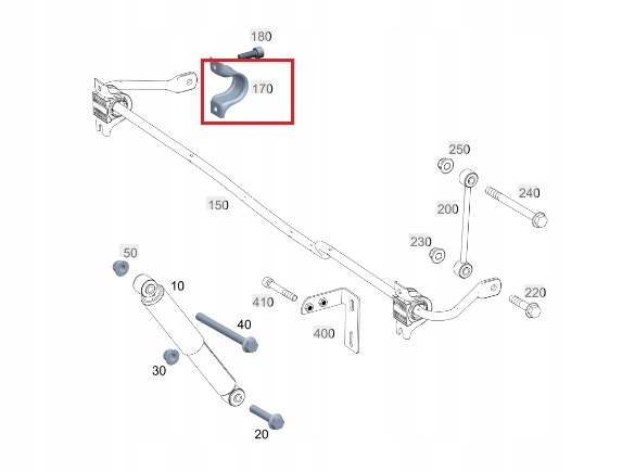 MERCEDES SPRINTER 906 907 Obejma stabilizatora ORYGINAL Stan opakowania oryginalne