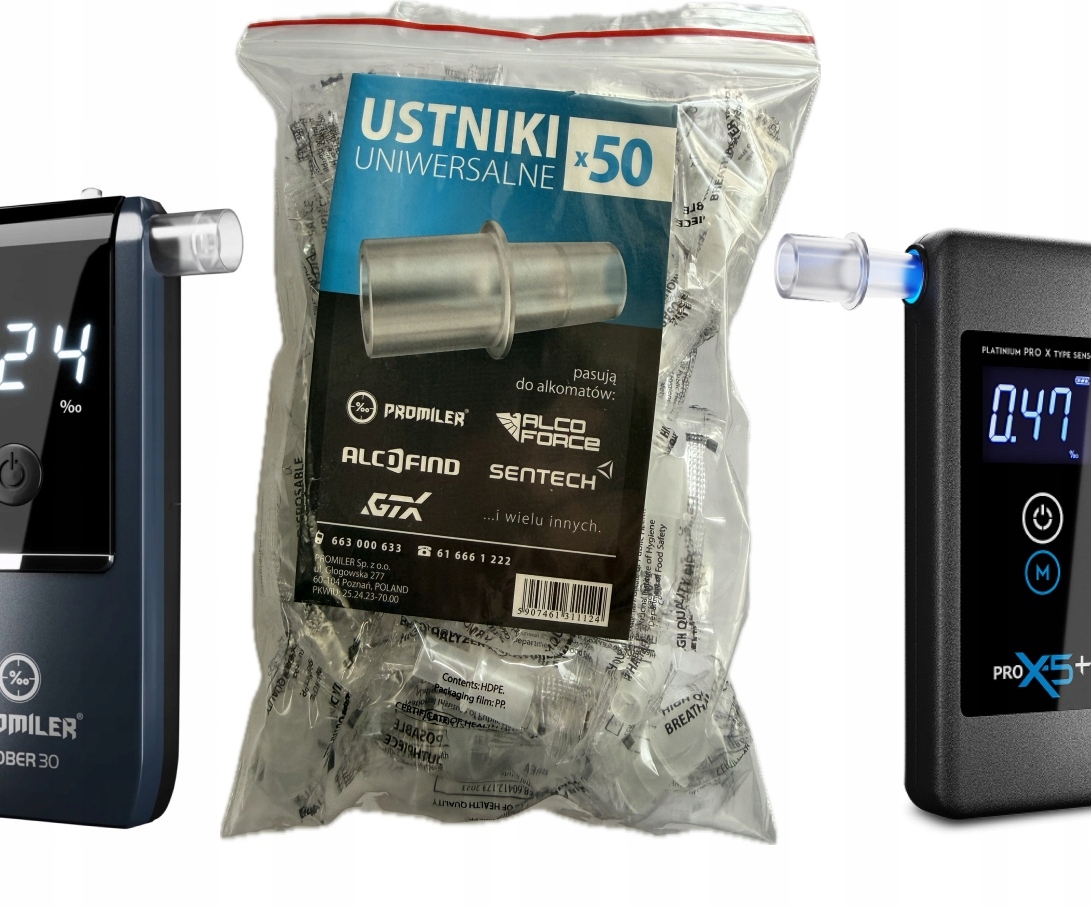 Ustniki do alkomatu Promiler 50 szt.