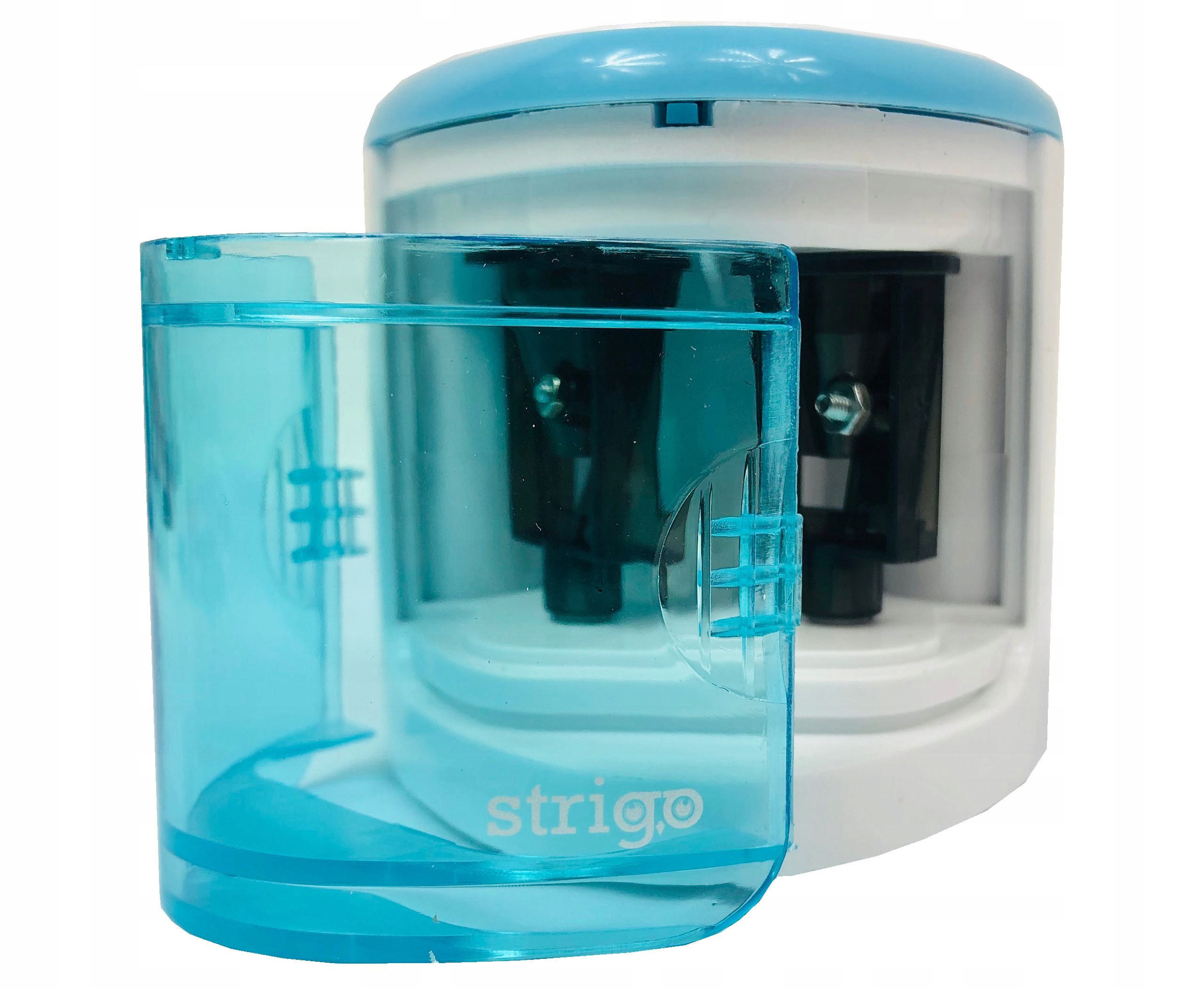 PODWÓJNA ELEKTRYCZNA TEMPERÓWKA STRIGO 6-8/9-12 mm BEZPIECZNE OSTRZA Kolor Odcienie niebieskiego