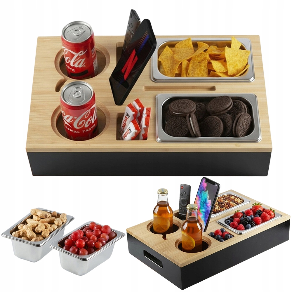 Bambusový Organizér S Magnetickým Víkem Pro Kavárnu I Domácnost