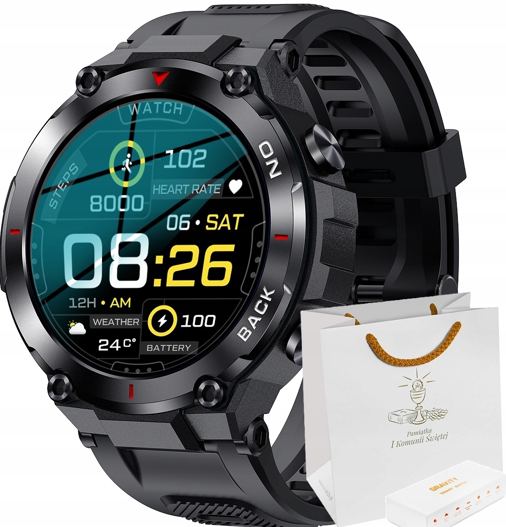 SMARTWATCH Z GPS DLA CHŁOPCA NA KOMUNIĘ + TOREBKA NA PREZENT