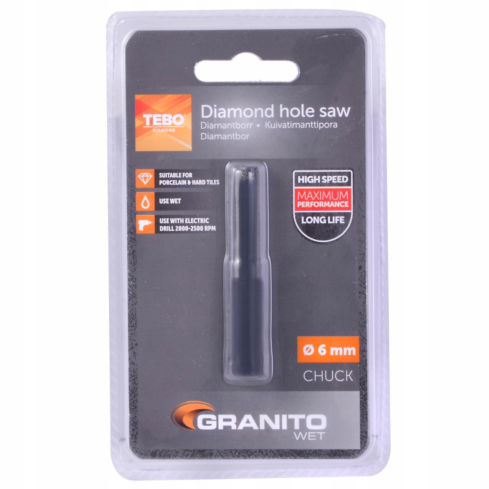 

Otwornica Koronka Diamentowa Na Mokro 6MM Tebo