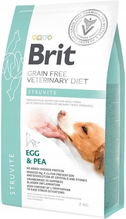 Levně Brit Grain Free Veterinary Diet Dog Struvite Vajíčko s hráškem 2 kg