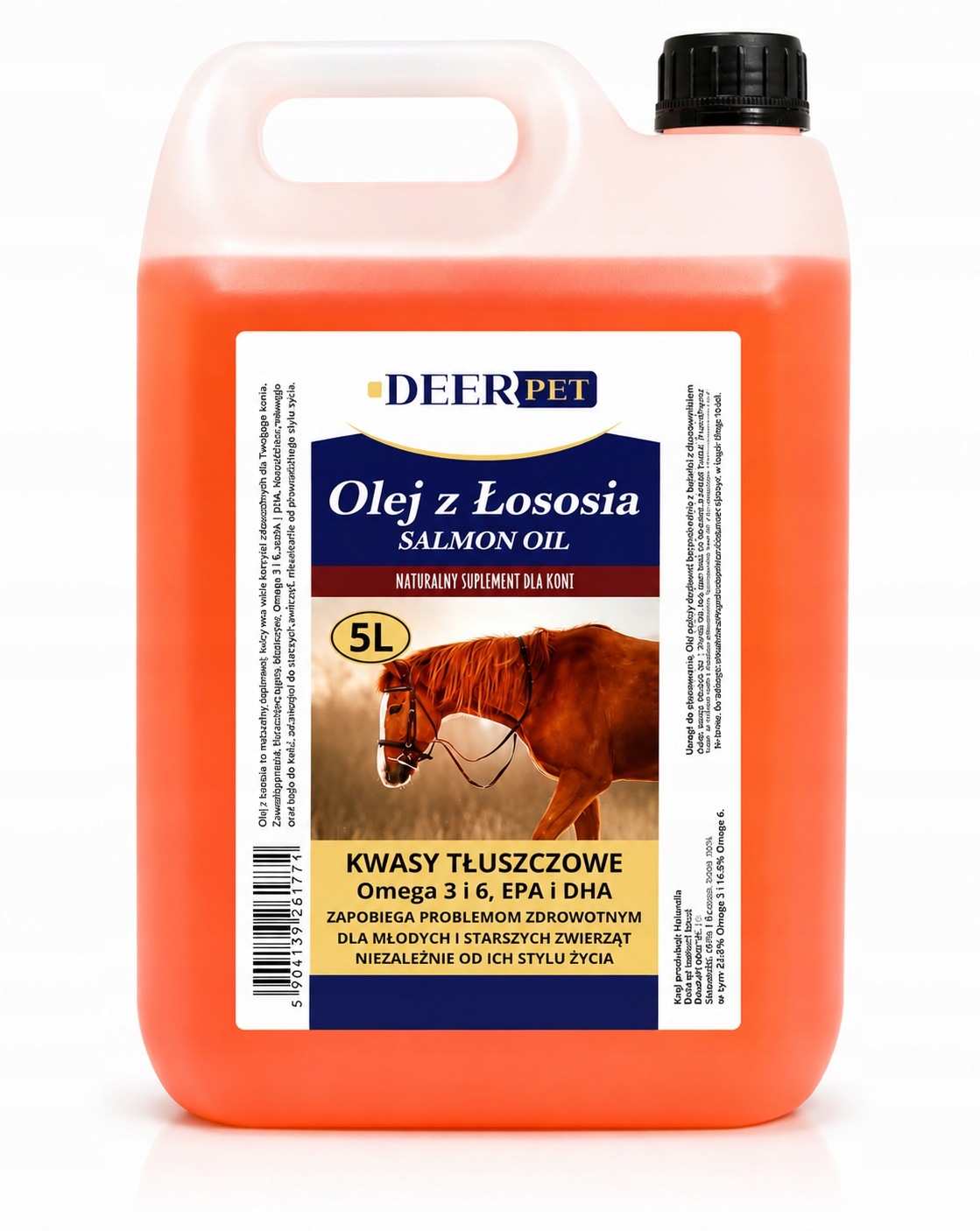 Lososový olej Pro Koně Omega 3 6 Deer Pet 5L