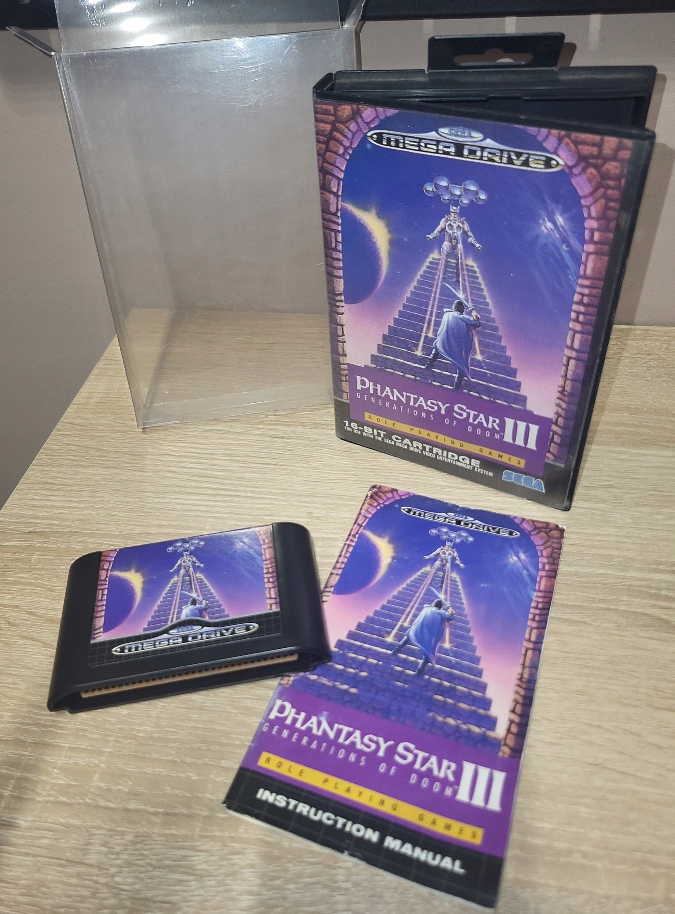 PHANTASY STAR III 3 GENERATIONS OF DOOM SEGA MEGA DRIVE SMD KPL. +PROTEKTOR