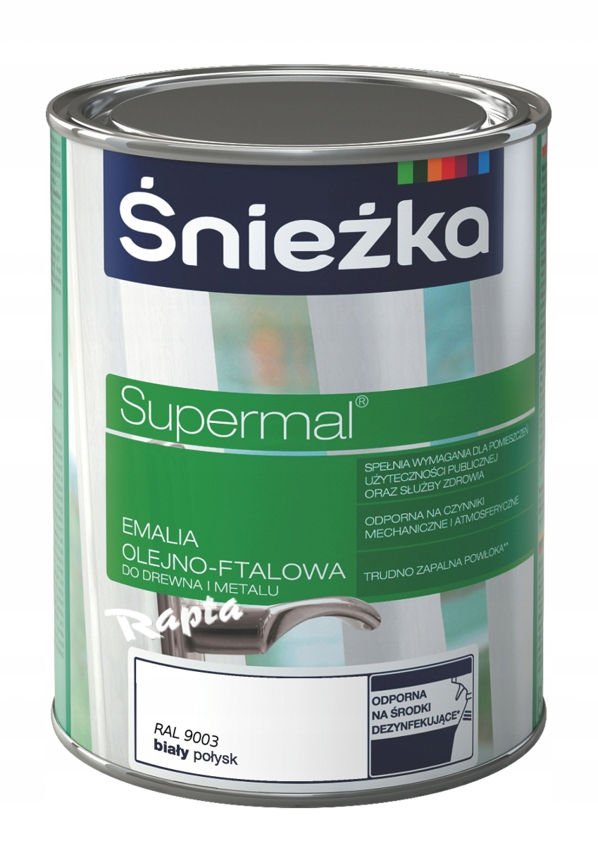 

Emalia Olejno Ftalowa Biała Połysk Śnieżka 0.8L