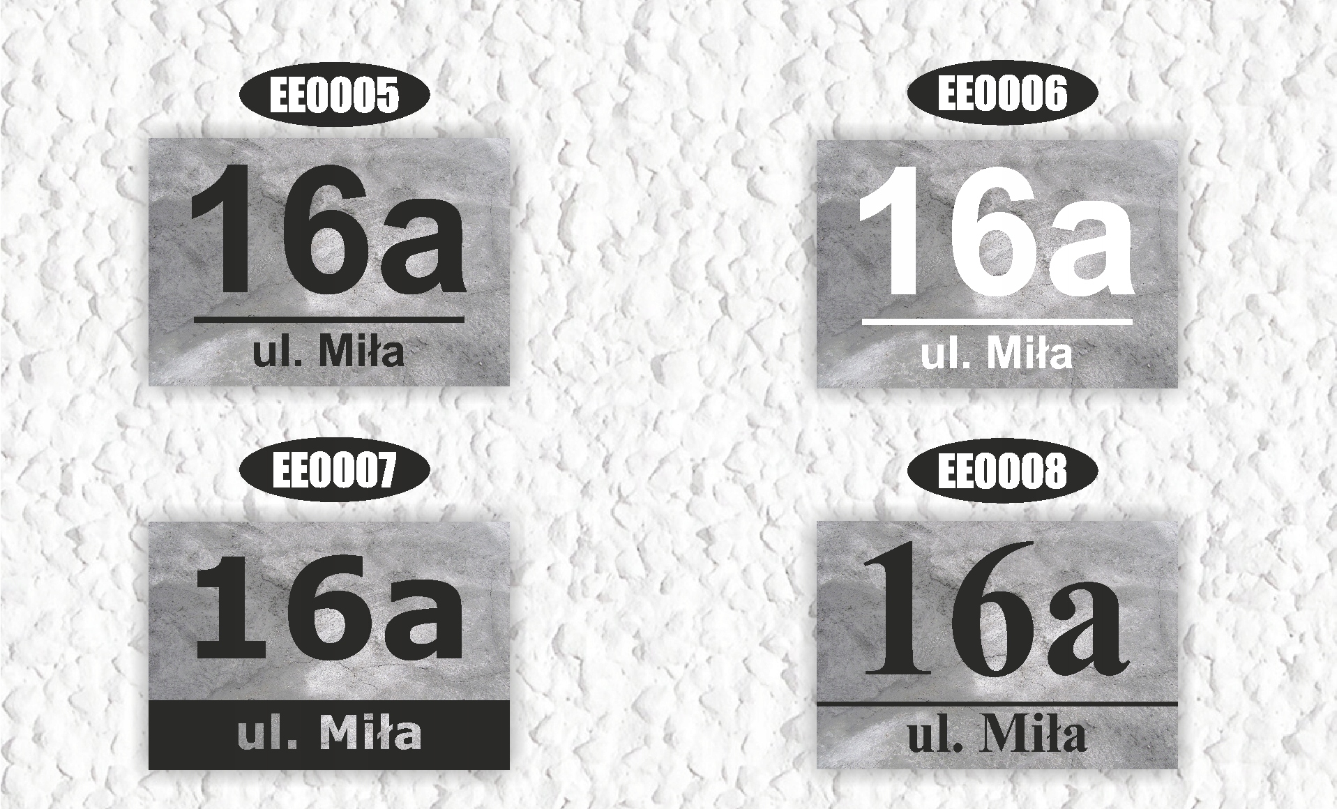 TABLICZKA Z NUMEREM DOMU | TABLICA ADRESOWA | NUMERY NA DOM | WZORY | 32x21 Grubość 1 mm