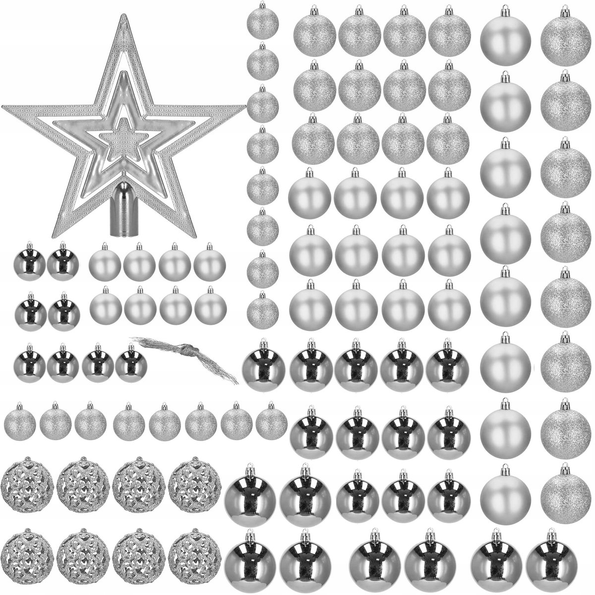 

Bombki Choinkowe 6/4/3cm 101SZT Duży Zestaw Święta