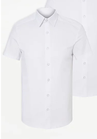 GEORGE koszula biała kr rękaw r152-158 12-13l D617