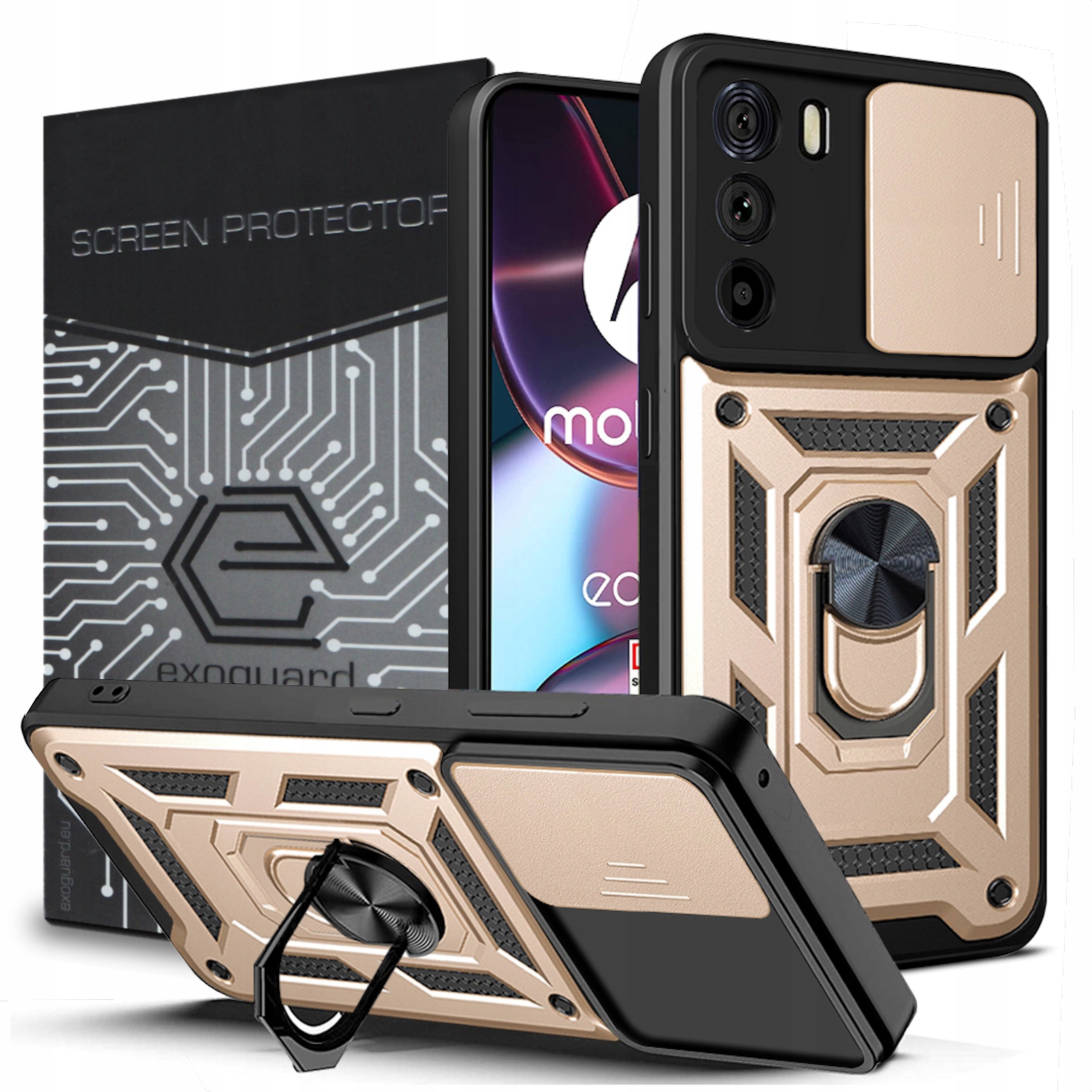 

Etui Pancerne Obudowa+szkło do Motorola Edge 30