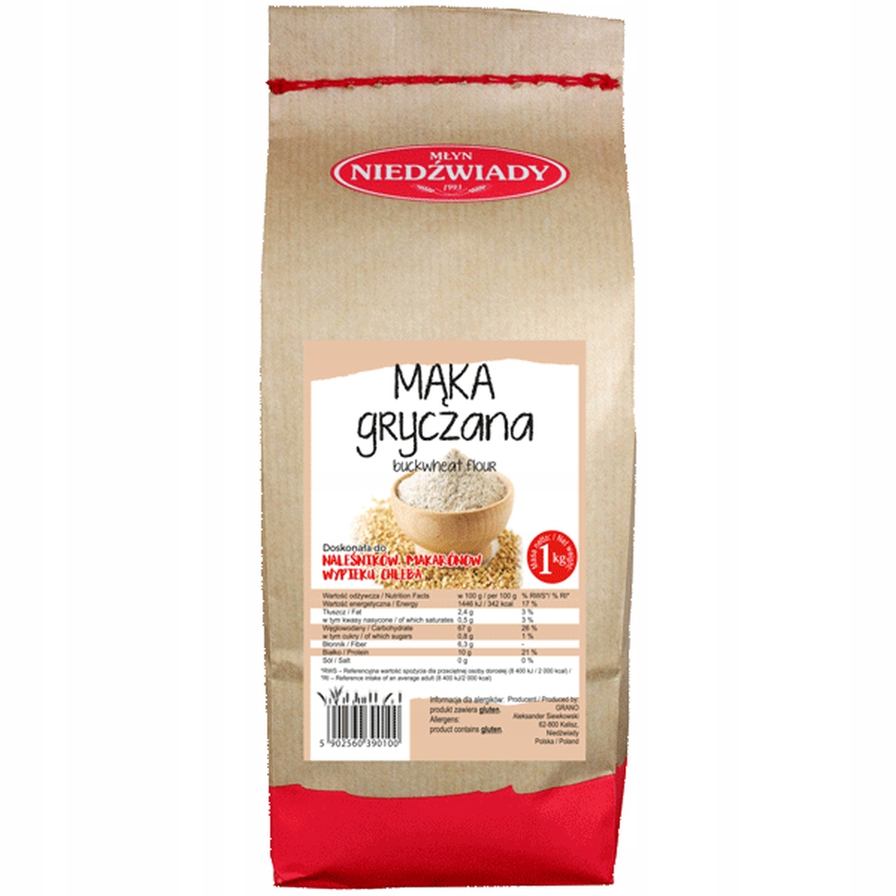 Pohanková mouka celozrnná Młyn Niedźwiady 1 kg