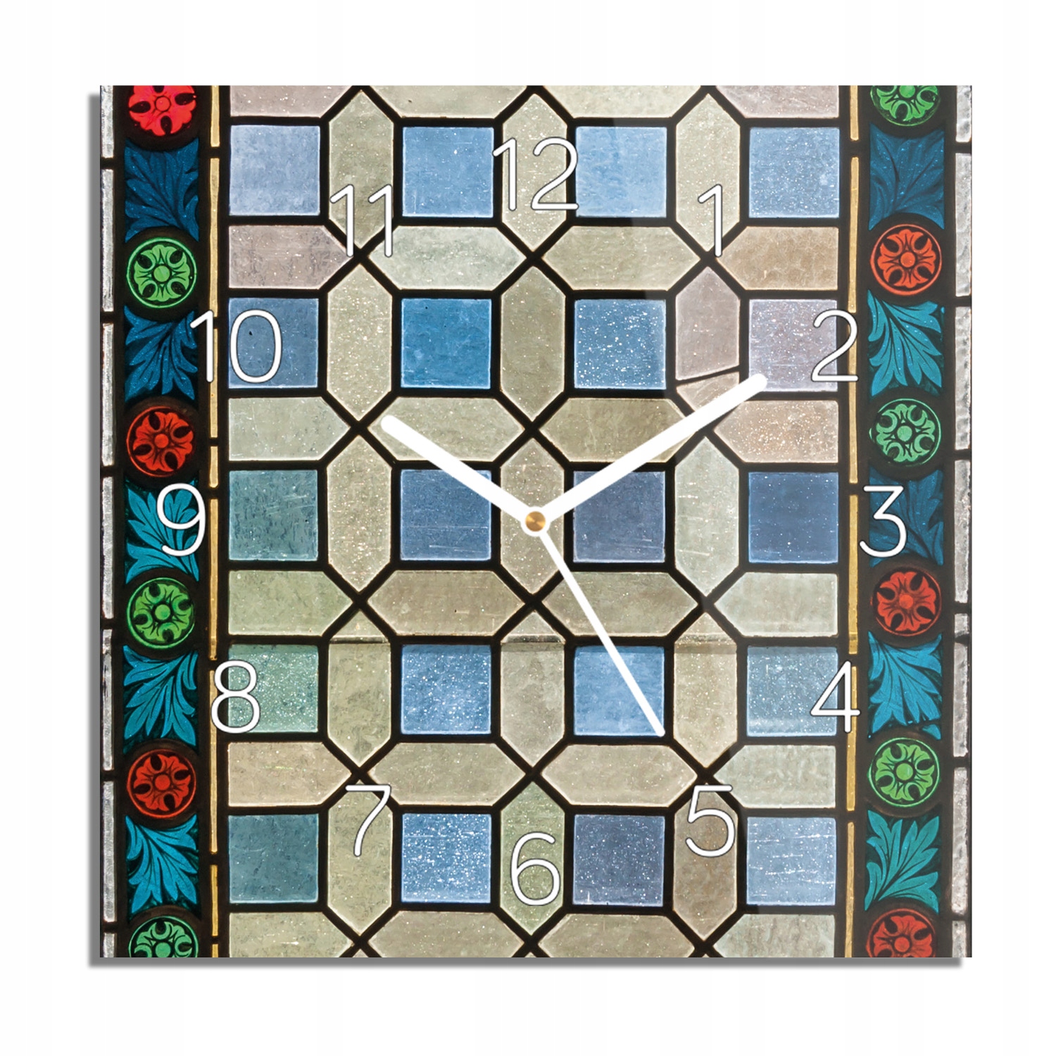 

Witraż okno szkło foto-zegar ze zdjęciem 30x30