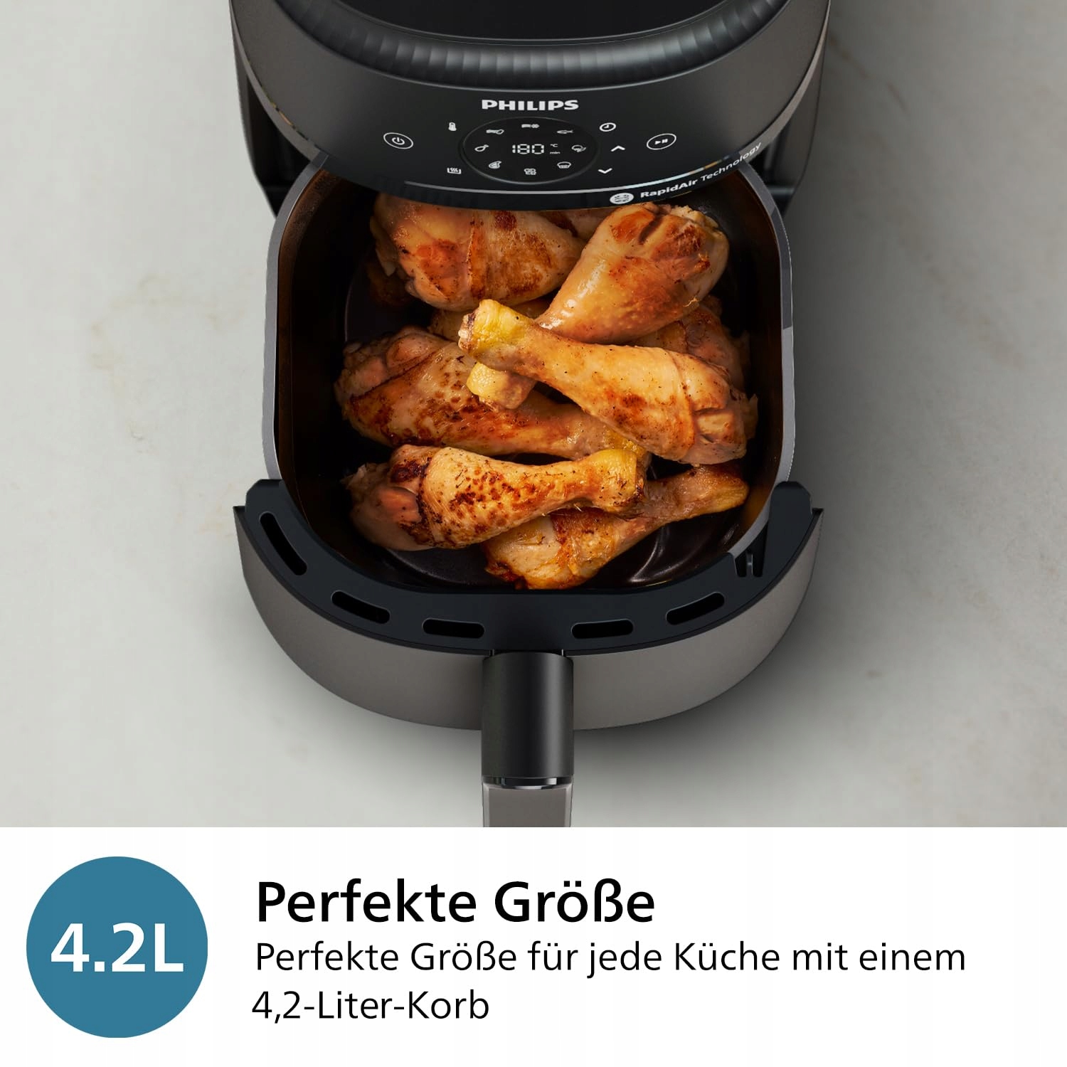 PHILIPS Airfryer 2000 Seria 4,2L Ekran Dotykowy 13 Opcji Gotowania 1500W — miniatura 7