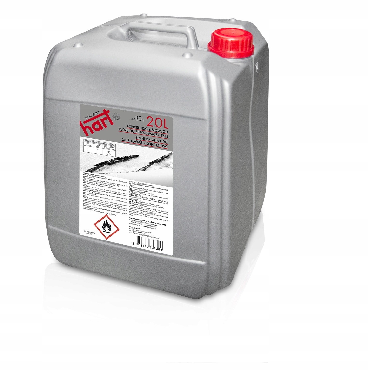 Płyn Do Spryskiwaczy Zimowy Koncentrat 20L