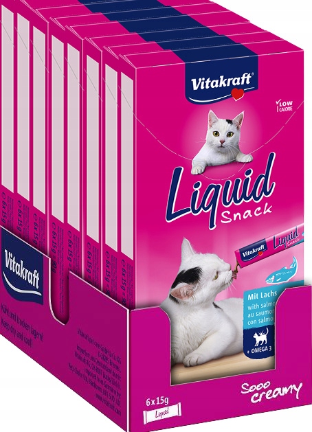 Levně Vitakraft Cat tekutý snack losos 66x15g