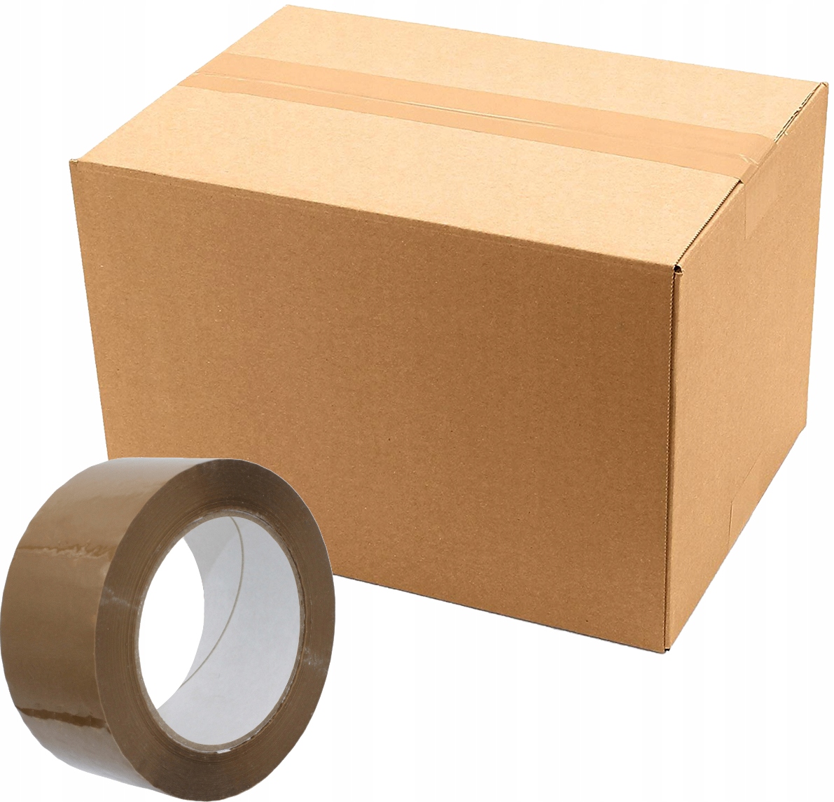 Taśma pakowa klejąca kauczukowa kauczuk brązowa 48/132 36szt