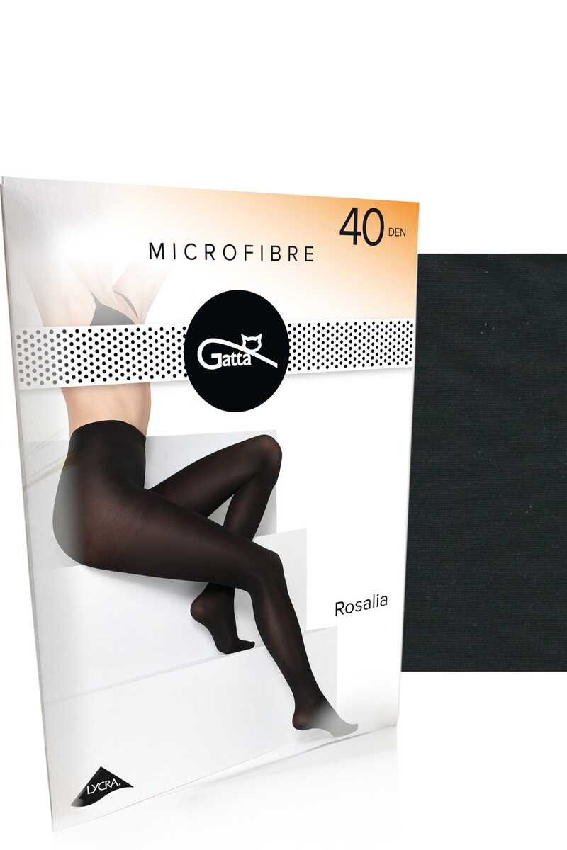 Gatta Rajstopy mikrofibra kryjące ciepłe Rosalia 40 den czarny 2-Zdjęcie-0