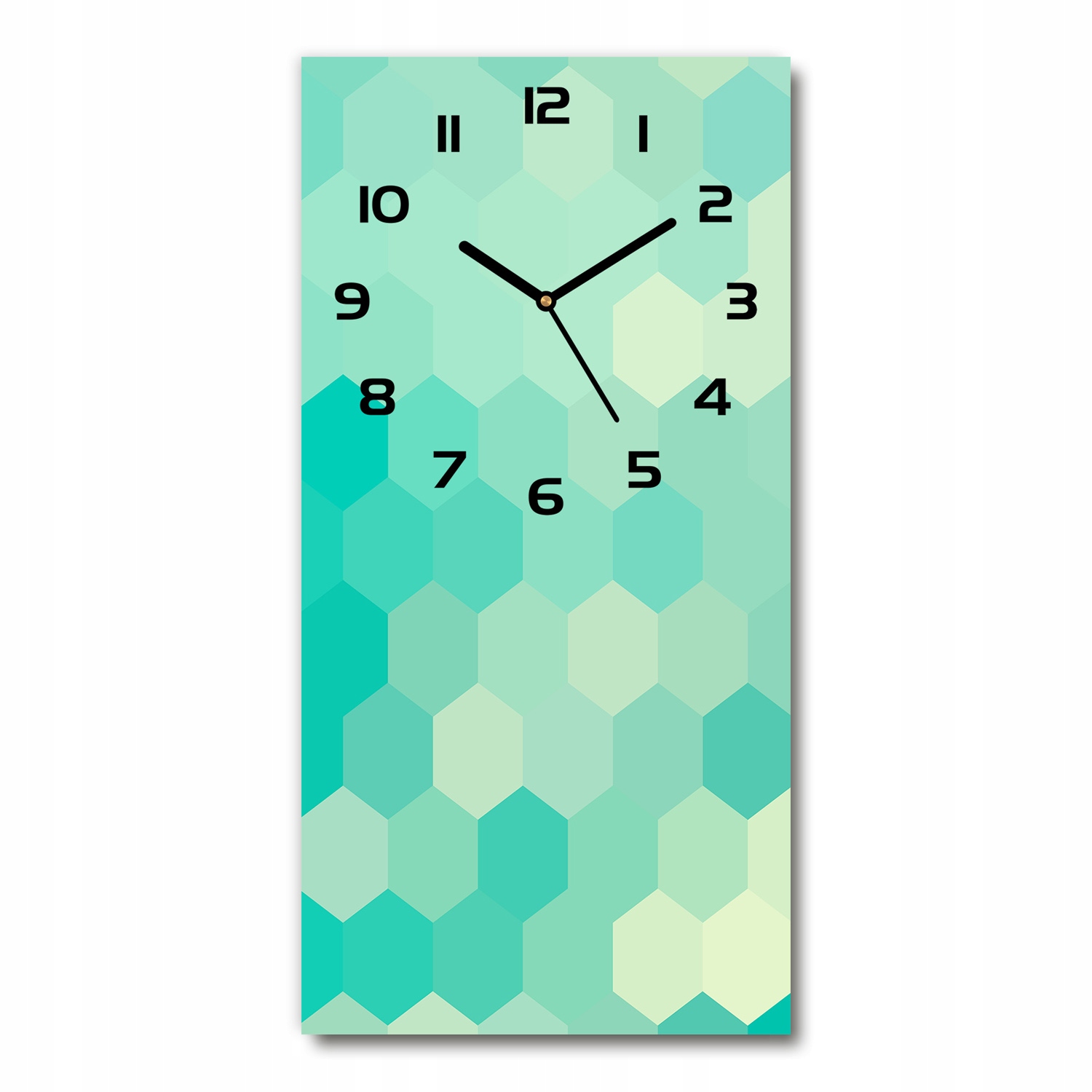 

Pionowy cichy zegar ścienny Geometryczne tło 30x60