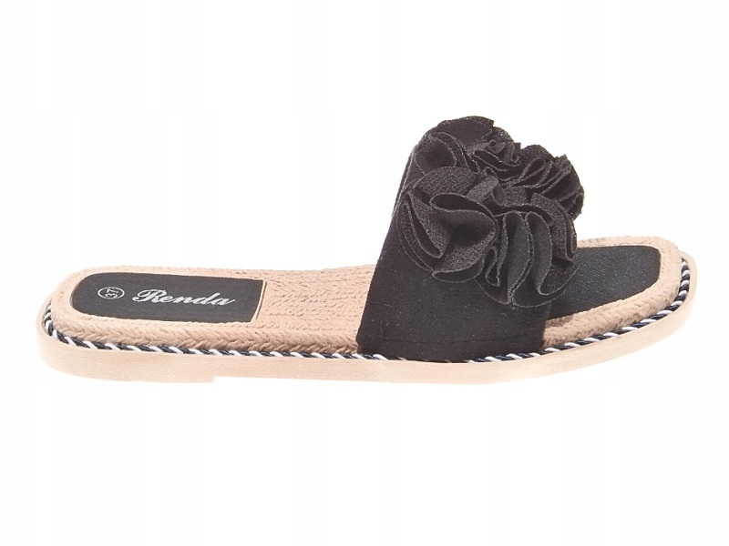 

Damskie Miękkie Klapki Kwiaty 35-219 Black r.38