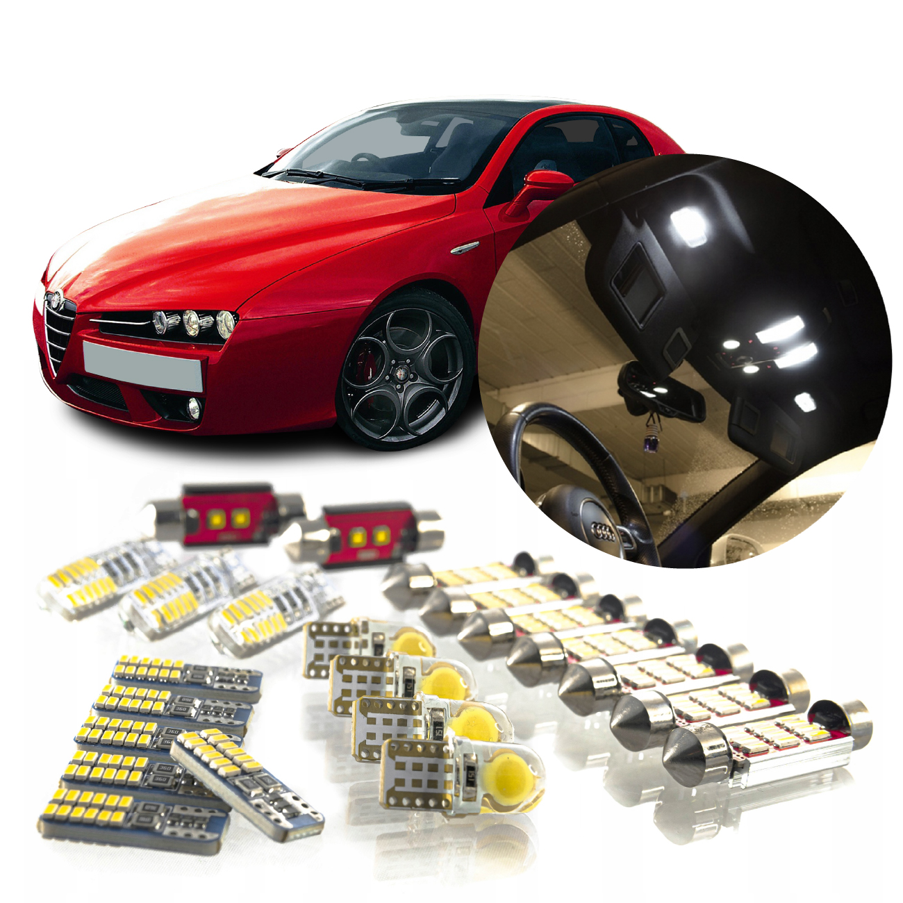 Alfa Romeo 159 Sw – Sada Led Osvětlení Interiéru! Vip