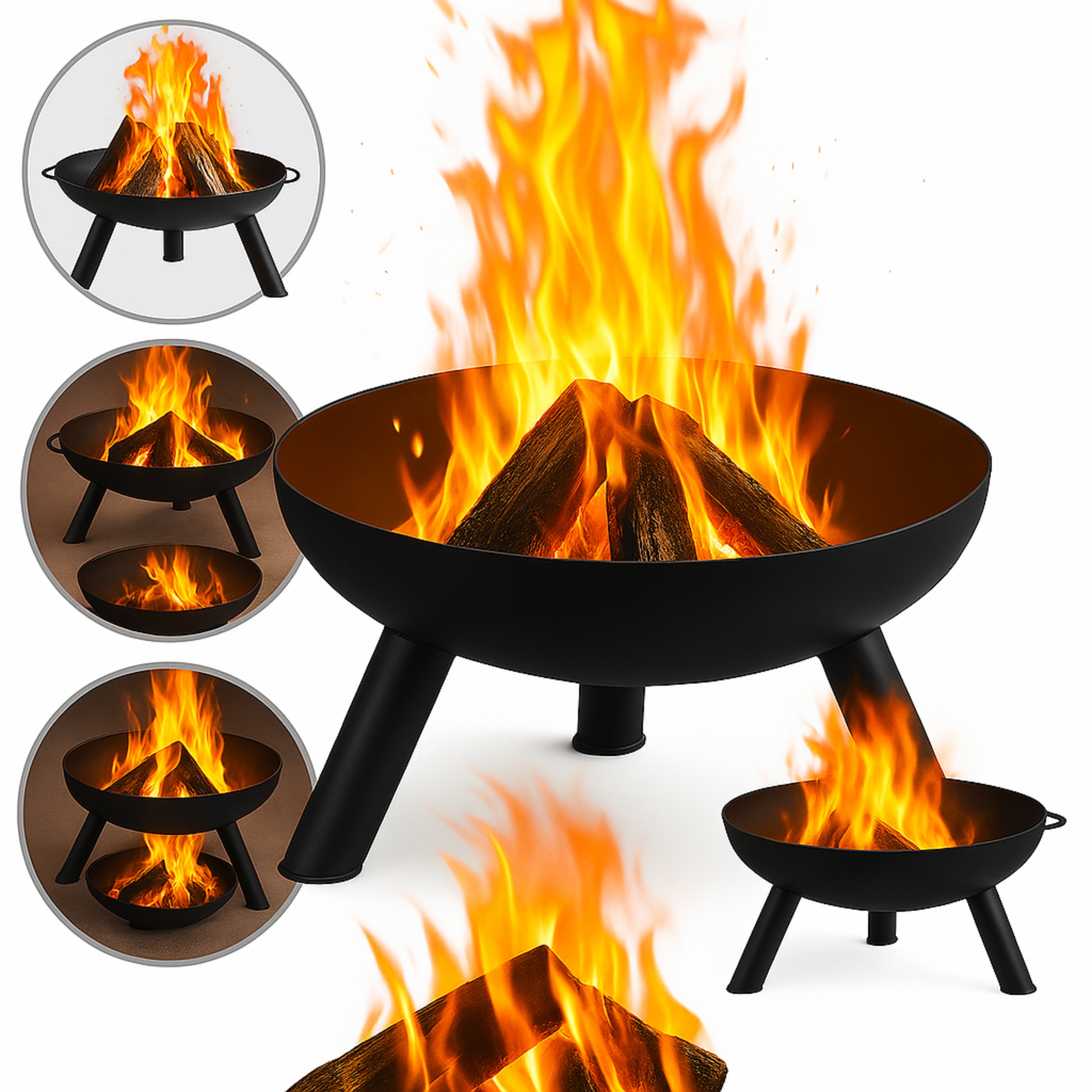 Palenisko Ogrodowe Stalowe Misa Do Ogniska Kociołka Grilla 60 cm Duże Mocne