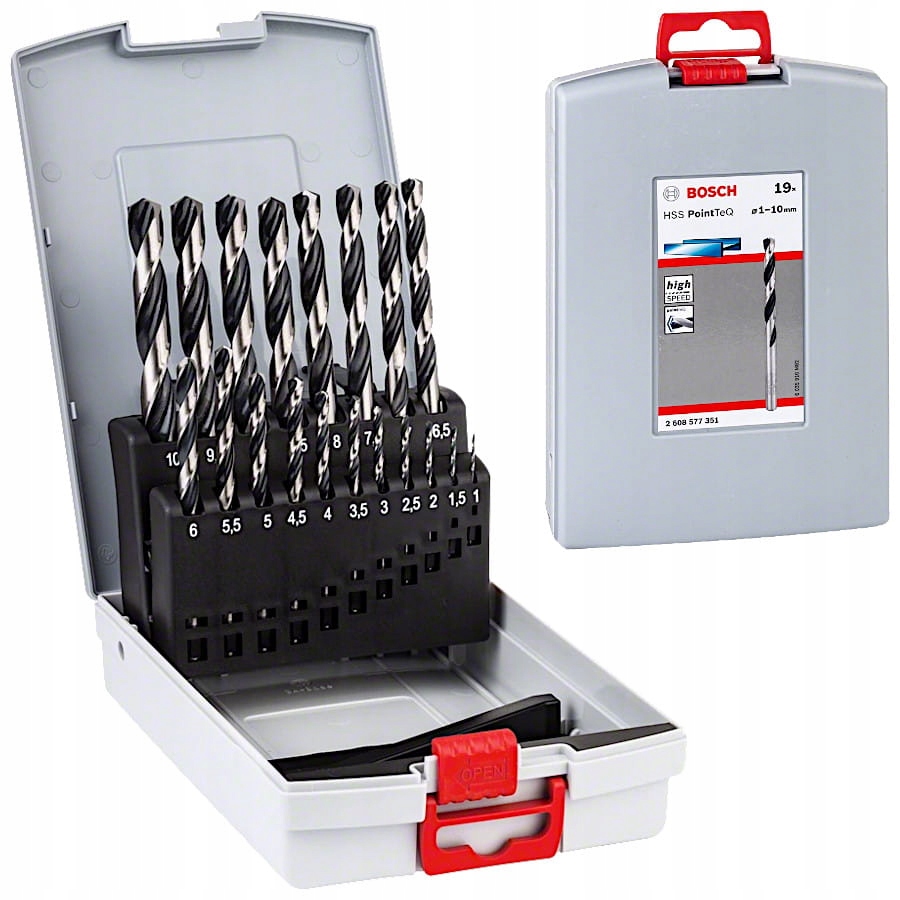 

Wiertła do metalu 1-10mm 19el PointTeQ Hss Bosch