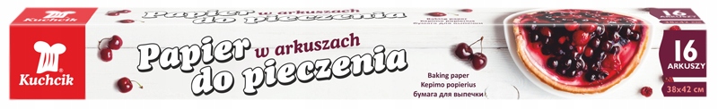 

Papier do pieczenia 38*42cm silikonowany 16 ark.