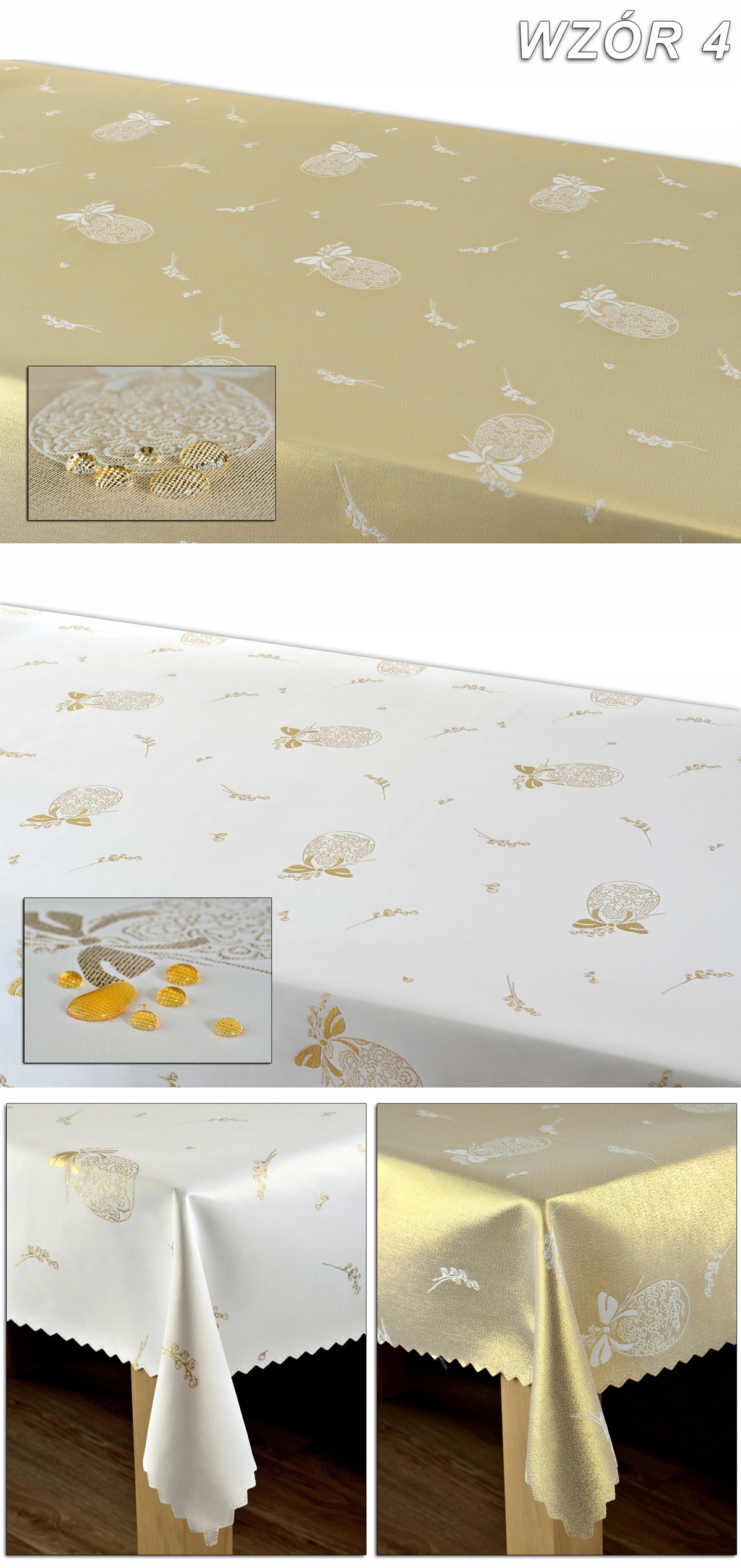 OBRUS ŚWIĄTECZNY 110X110 PLAMOODPORNY DWUSTRONNY Informacje dodatkowe plamoodporny