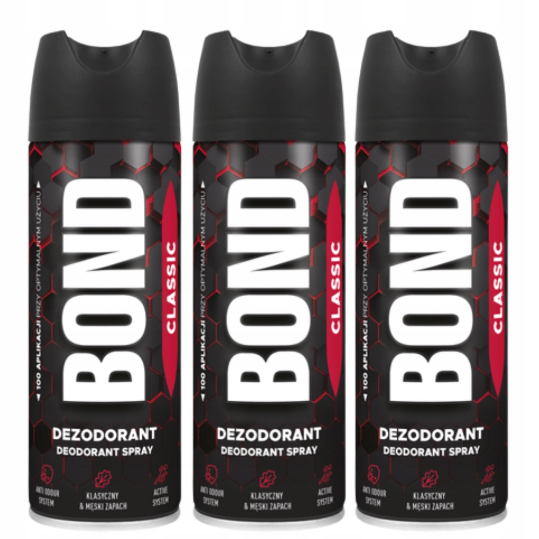 DEZODORANT BOND CLASSIC TRWAŁY ZAPACH OCHRONA Forma W sprayu