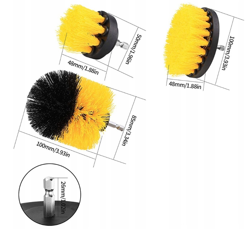 SZCZOTKI SPRZĄTAJĄCE NA WIERTARKĘ WKRĘTARKĘ CZYSZCZĄCE WIELOZADANIOWE PADY Producent Inny