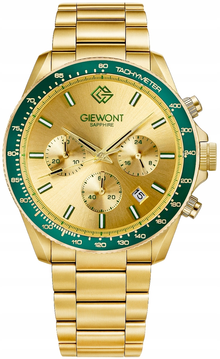 Pánské Hodinky Giewont Chronograph Sapphire Zelené zlato GW3520-B6