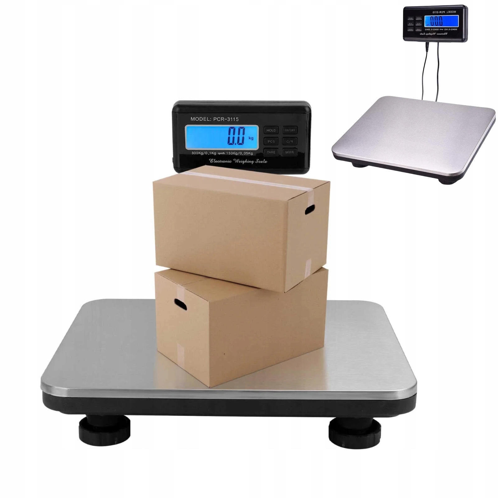 Elektronická skladová váha LCD 300 kg, plošinová, nákladní, silná