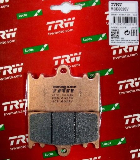 KLOCKI HAM PRZOD TRW LUCAS SUZUKI GSX R 600 97 03