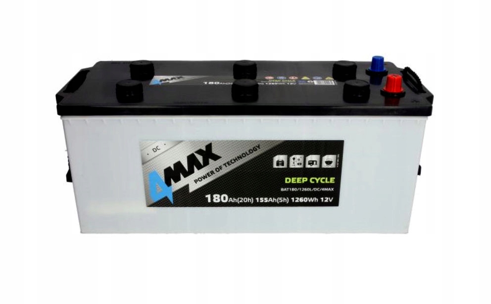 BAT180/1260L/DC/4MAX - Аккумулятор 4max Deep Cycle 12V 180ah 1260wh L+