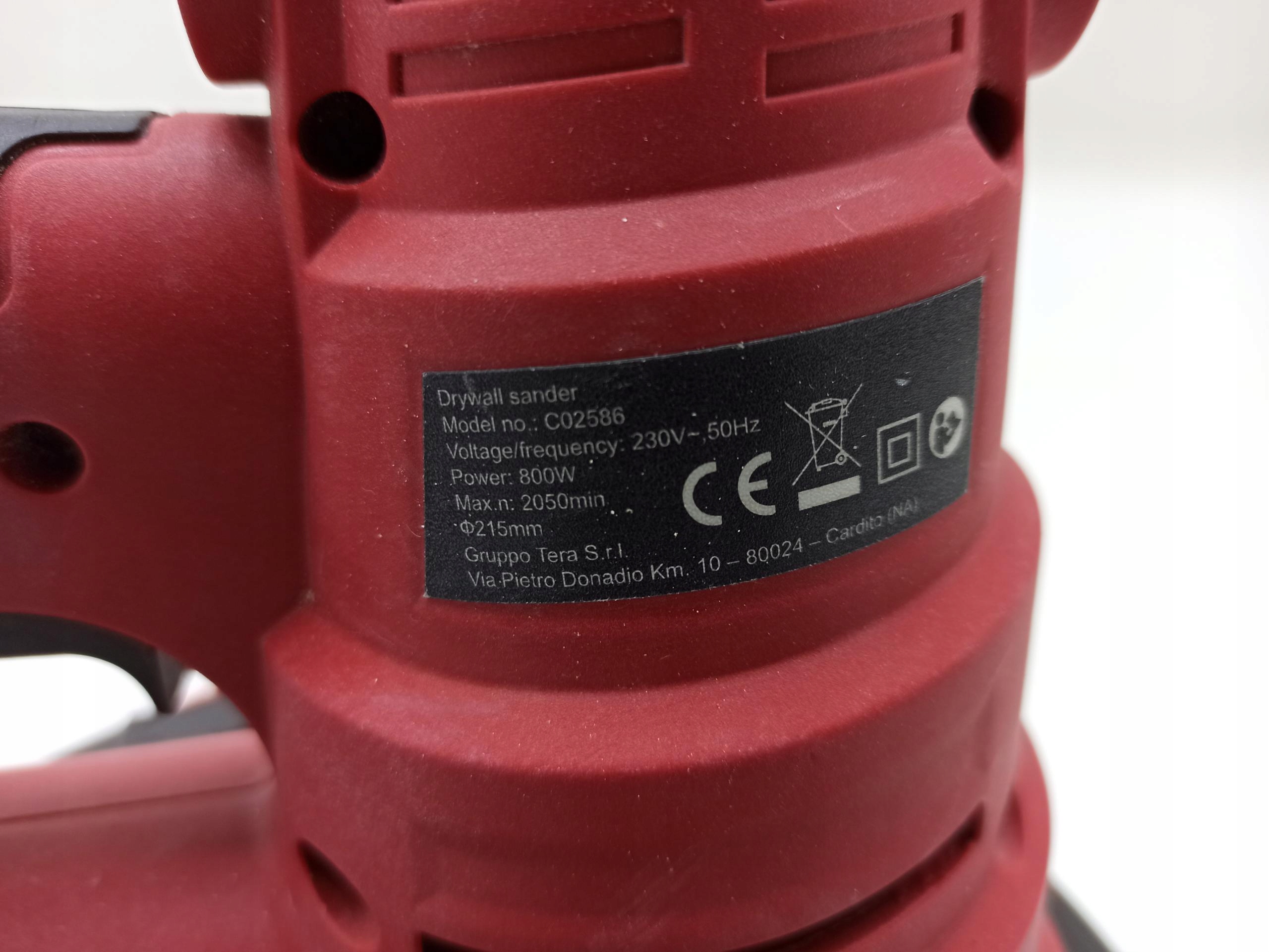 Szlifierka do gipsu bez wysięgnika Bakaji 800 W 230 V Typ bez wysięgnika