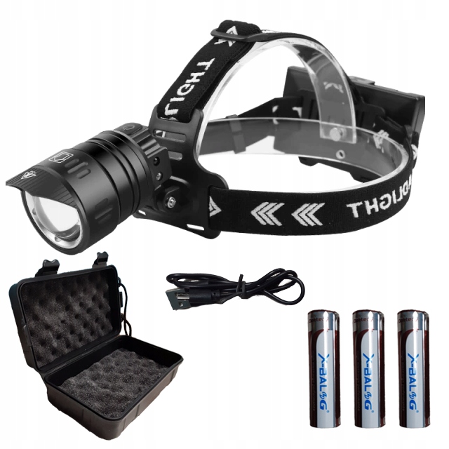 

Latarka Na Czoło Led Czołowa Czołówka 3x Baterie