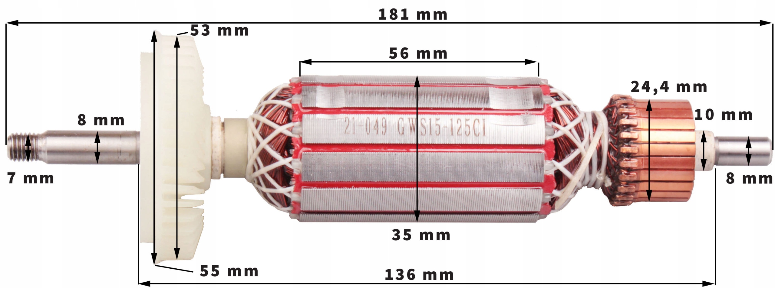 wirnik do BOSCH GWS 15-125 CIE 17-125 1607000V35 Rodzaj wirnik