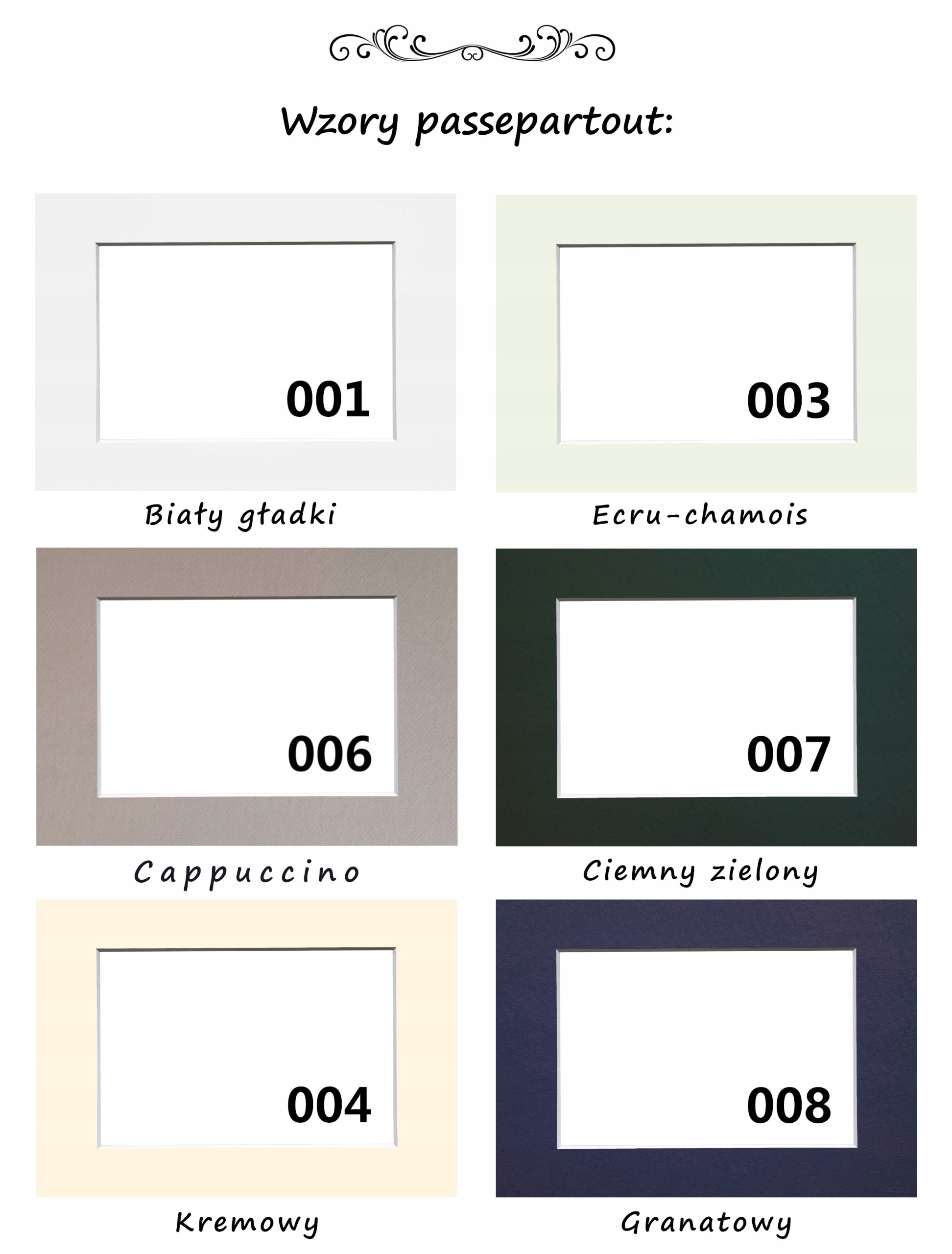 Passepartout 15x20 dowolne okno paspartu WYBÓR Marka Fotkom