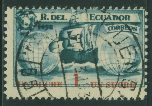 Ecuador 1 sucre - Żaglowiec 1492