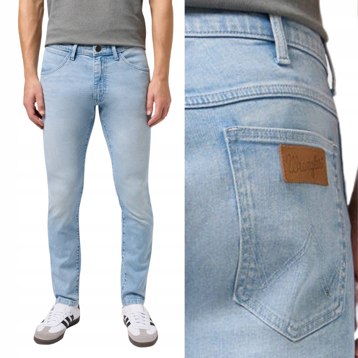 Wrangler Bryson skinny Whisper Blue Džínové kalhoty W34 L32