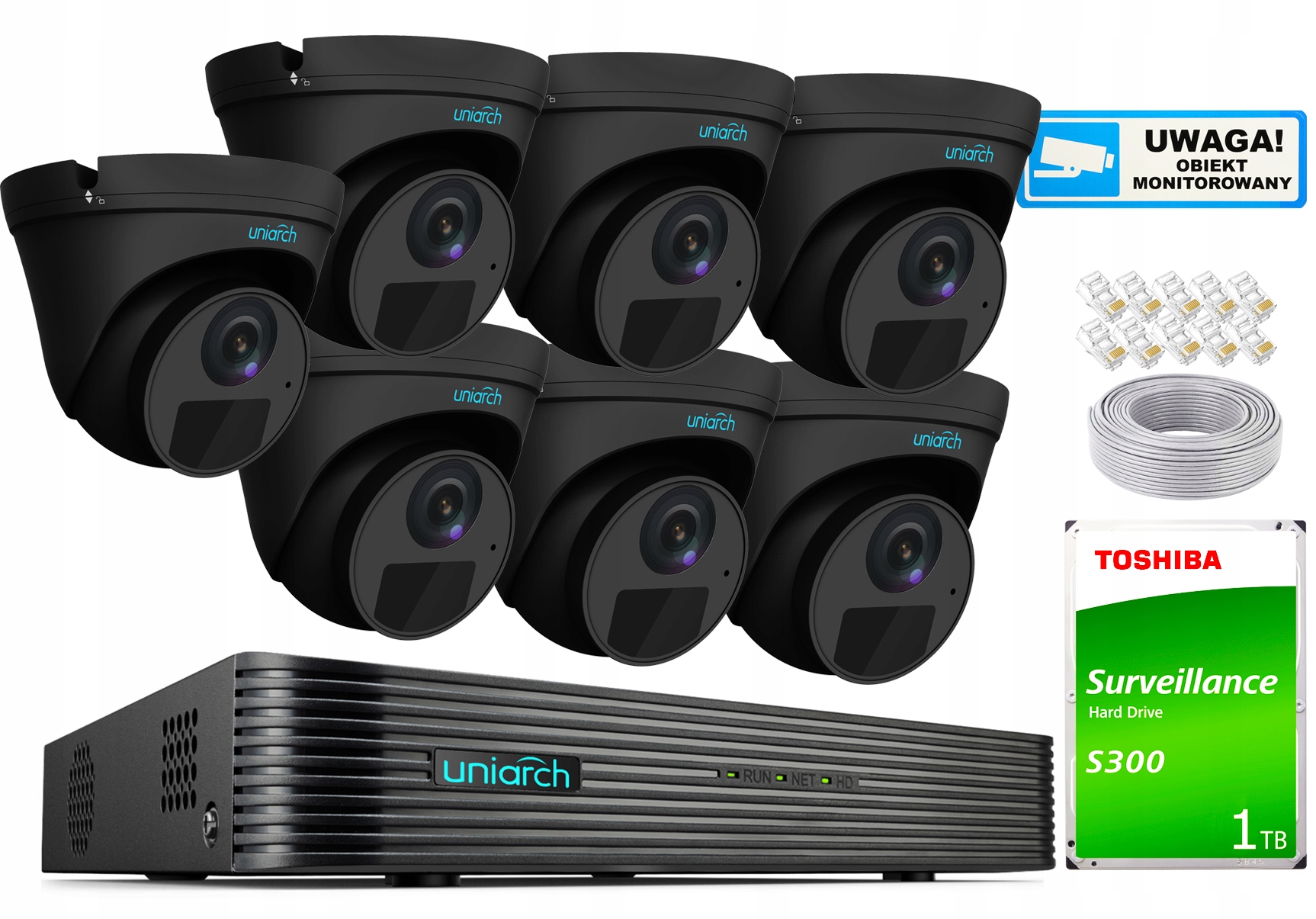 Zestaw Monitoringu IP 4Mpx Zewnętrzny UNIARCH IR