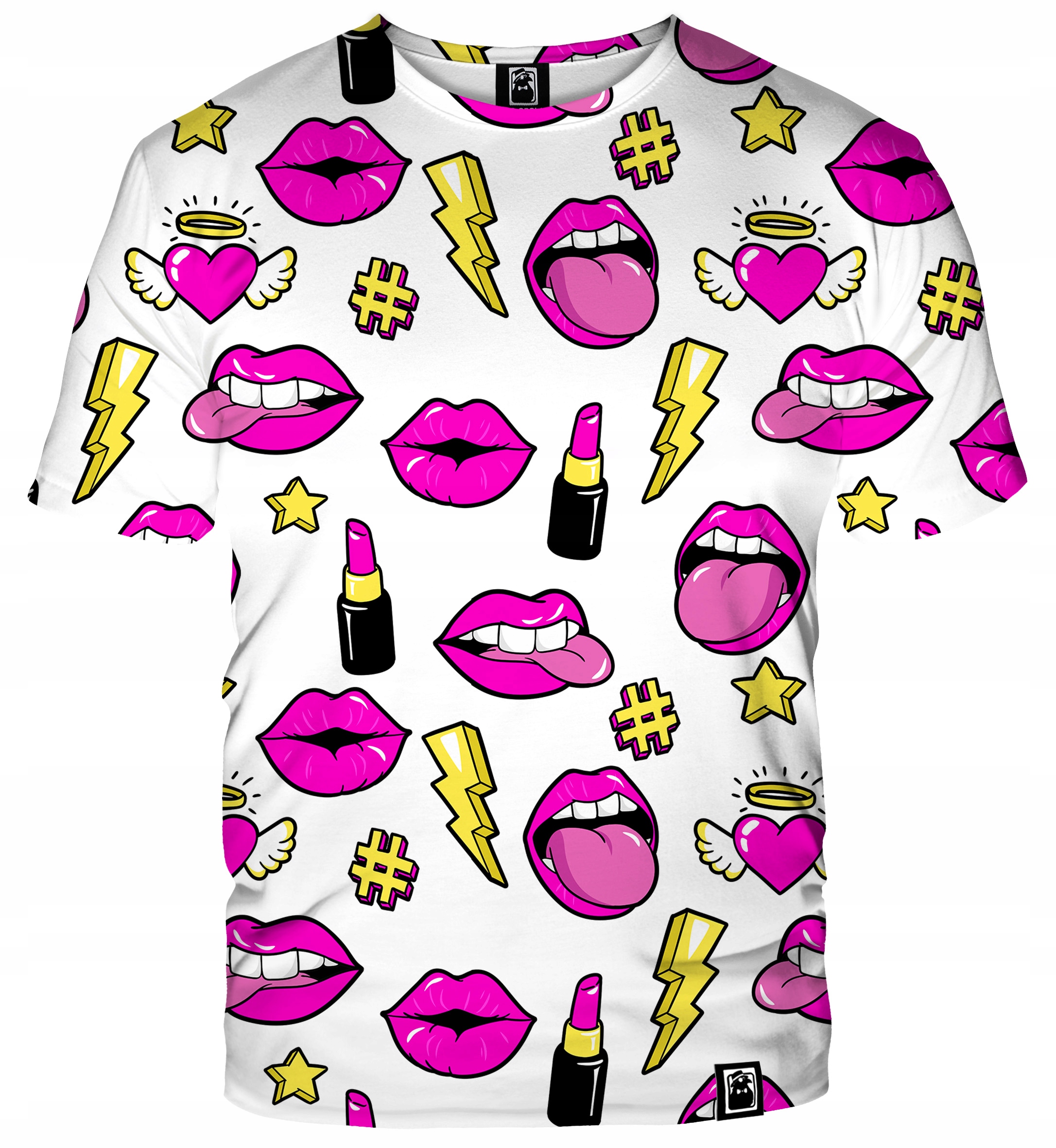 

D T-shirt Koszulka Dr.crow Print Fashion Lips Xs