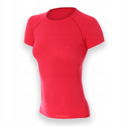 Bielizna damska do Turystyki BRUBECK ACTIVE WOOL Rękaw krótki rękaw
