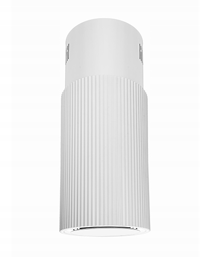 Okap kuchenny wyspowy Ciarko Design Monogram W White Biały Ryflowany