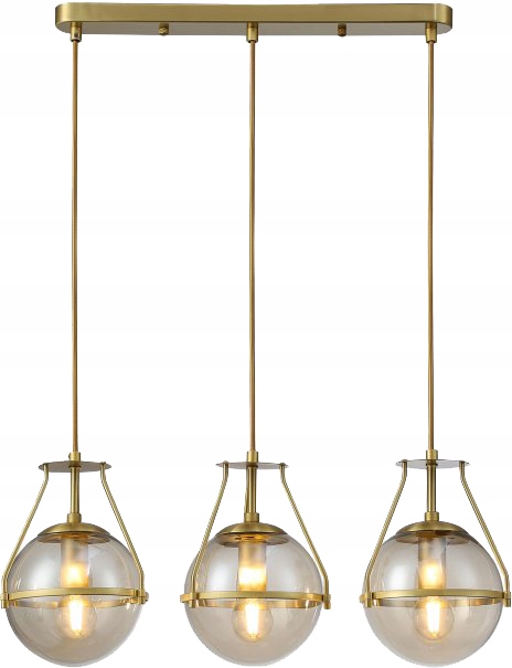 Lampa sufitowa Drop, 3x E14, szer/wys. 55,6/126,7 cm, szkło, złoty, Gtv