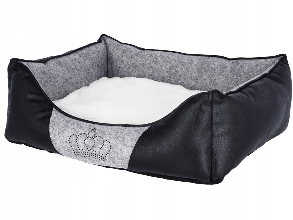 Levně Pelíšek pro psy a kočky Kerbl 80361 Chiara, 55x45x18 cm, světle šedá/černá